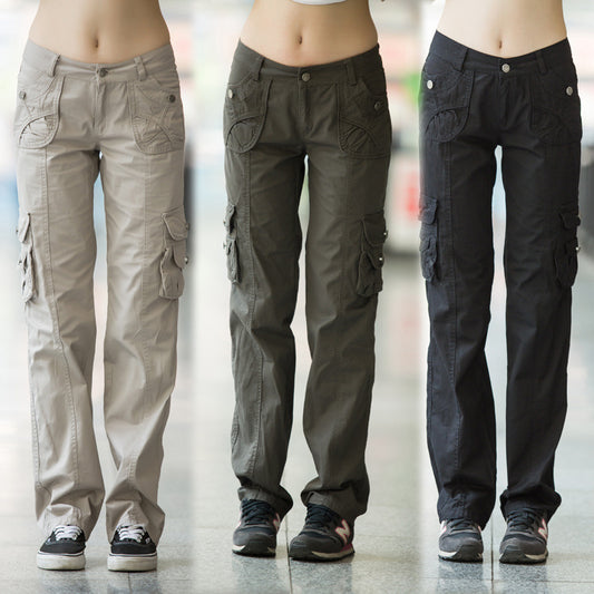Cargohose Damen Loose Slimming Multi-Pocket