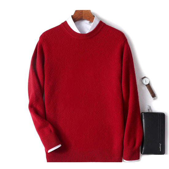 High Quality Loose Round Neck Solid Color Sweater - Swefashionstore