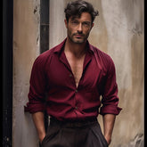 FASHION FOR MEN Medieval Retro Cotton And Linen Lapel Shirt - Swefashionstore
