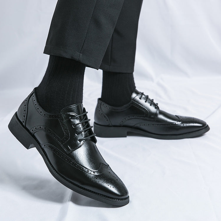 British Style Pointed Leather Shoes - Swefashionstore