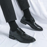 British Style Pointed Leather Shoes - Swefashionstore