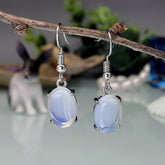 Opal Earrings Retro Moonstone Eardrop Jewelry Cross - Swefashionstore