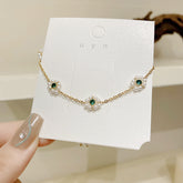 Pearl Flowers Bracelet All-match Fashion Adjustable Chain Bracelet - Swefashionstore