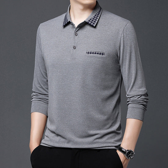 Solid Color Casual Dad Long-t-shirt - Swefashionstore