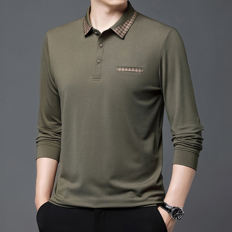 Solid Color Casual Dad Long-t-shirt - Swefashionstore