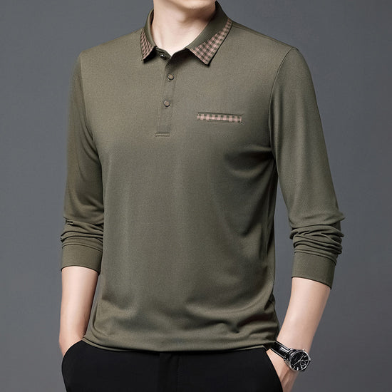 Solid Color Casual Dad Long-t-shirt - Swefashionstore