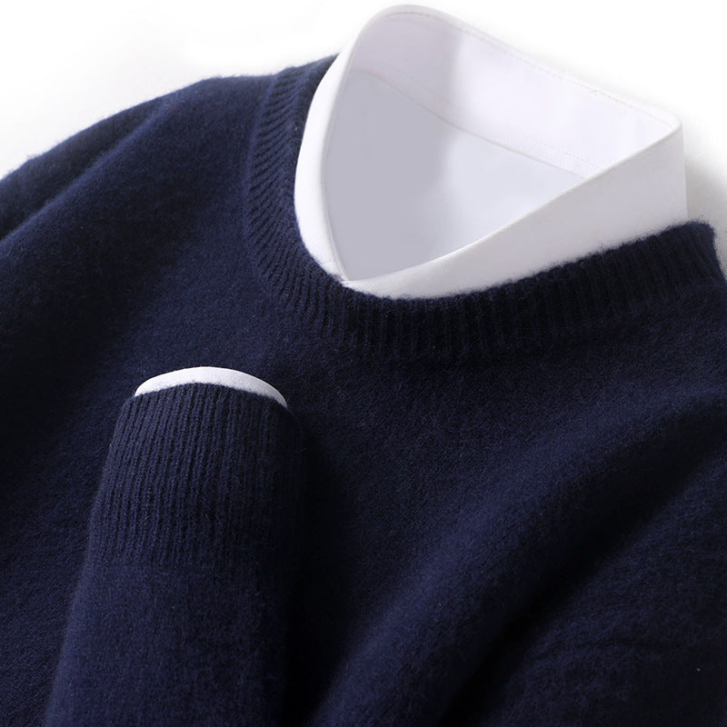 High Quality Loose Round Neck Solid Color Sweater - Swefashionstore