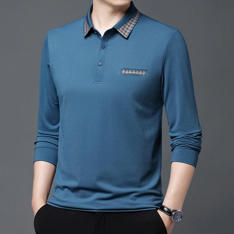 Solid Color Casual Dad Long-t-shirt - Swefashionstore