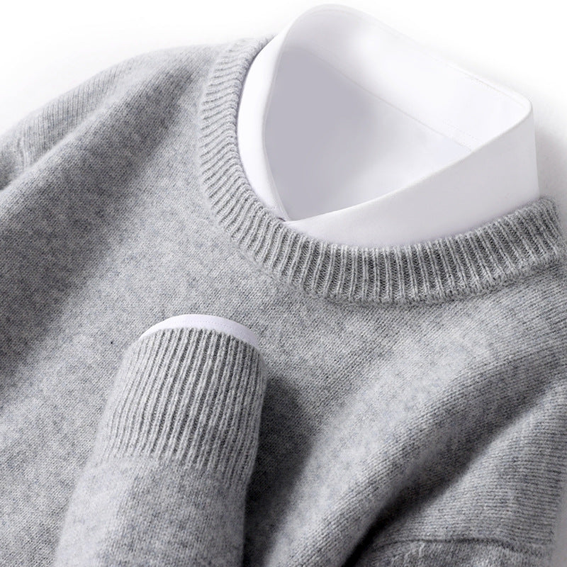 High Quality Loose Round Neck Solid Color Sweater - Swefashionstore