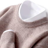 High Quality Loose Round Neck Solid Color Sweater - Swefashionstore