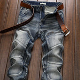 High Quality DENIM Jeans RETRO Straight Biker Design - Swefashionstore