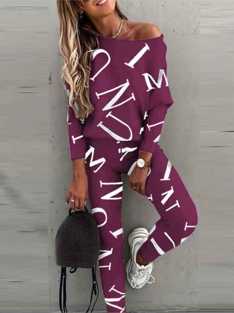 Trendy 2-piece Set Of Leggings Trousers Casual Comfortable Sportswear by XXOWENLI, perfect for stylish fitness looks.