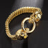 Stainless Steel Double Wolf Head Bracelet - Swefashionstore