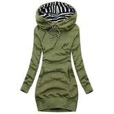 Zakhaev Women Slim Sweater Long Sleeve-Hoodie Dress - Swefashionstore