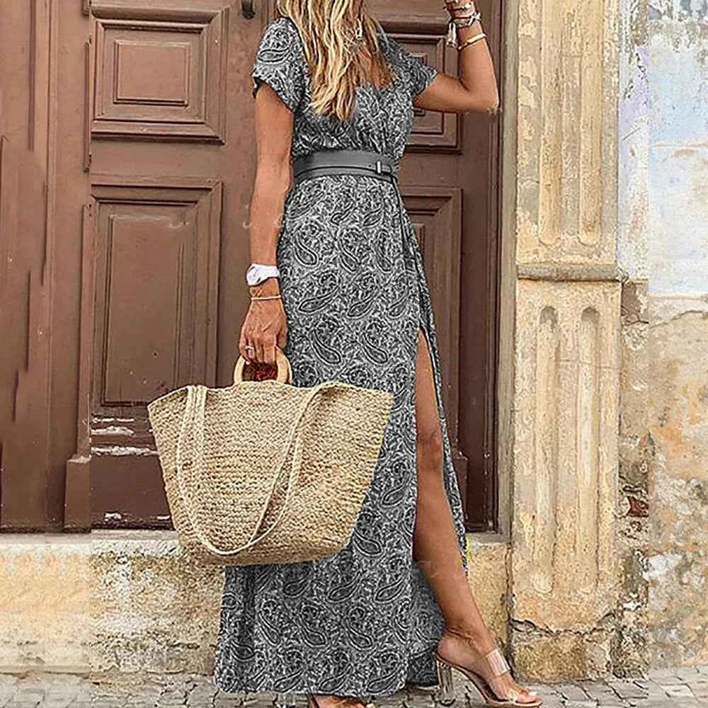 Long Bohemian Beach Dress for Women - 2025 Summer Style - Swefashionstore