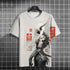 Japanese T-Shirt For Men Mechanical Character Graphic T Shirts Short Sleeve Printing Tees Outdoor Oversized Men&