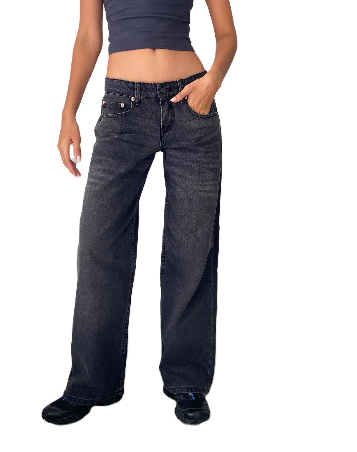 Women Denim Pants Loose Casual Straight Trousers - Swefashionstore