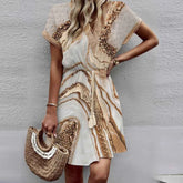 New Spring/Summer Bat Sleeves Lace V-Neck Top - Swefashionstore
