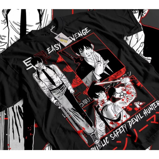 Trend Four Seasons 2025 Cosplay Unisex Aki Hayakawa T-Shirt Anime Manga Chainsaw Men&