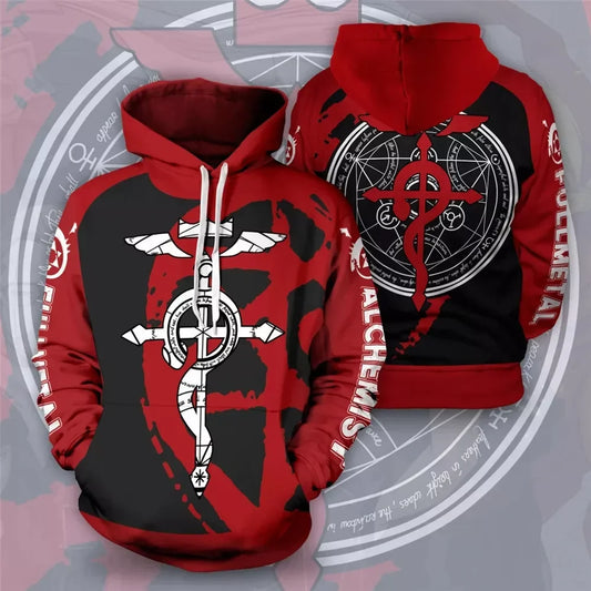 NEU Metal Alchemist Rollenspielkleidung 3D-gedruckte Hoodies