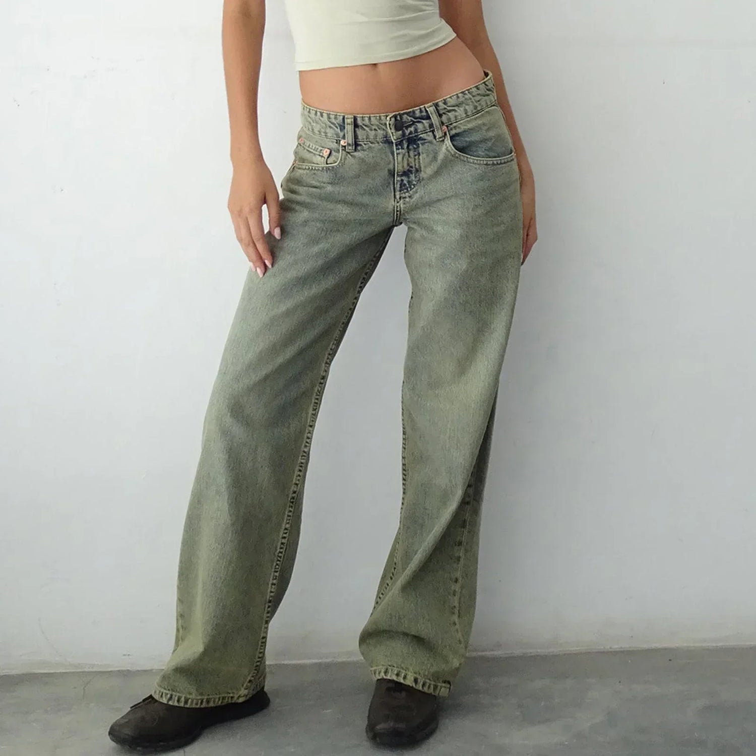Women Casual Low Rise Jeans - Swefashionstore