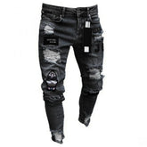 BESTSELLER White Embroidery Skinny RIPPED Jeans - Swefashionstore