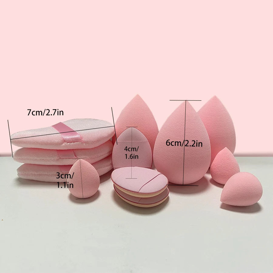 12pcs Small, medium and large combination set Makeup Puff