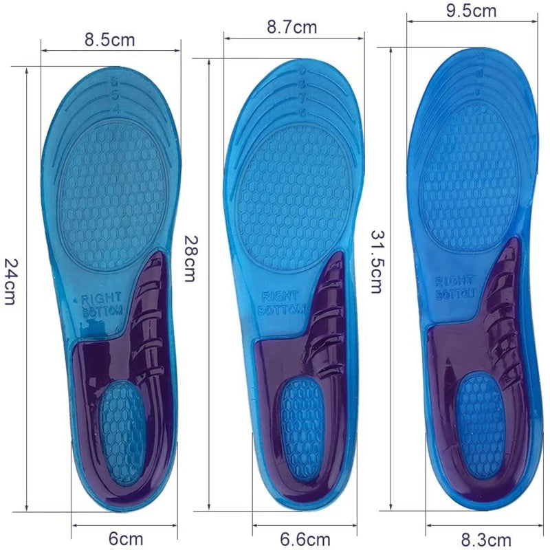 SILIKON-Einlegesohlen für Schuhe Orthopädische Fußgewölbeunterstützung