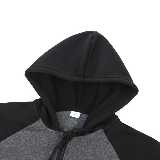 Jiangxi Block Hoodie Stylish & Durable Top Raglan Sleeves - Swefashionstore