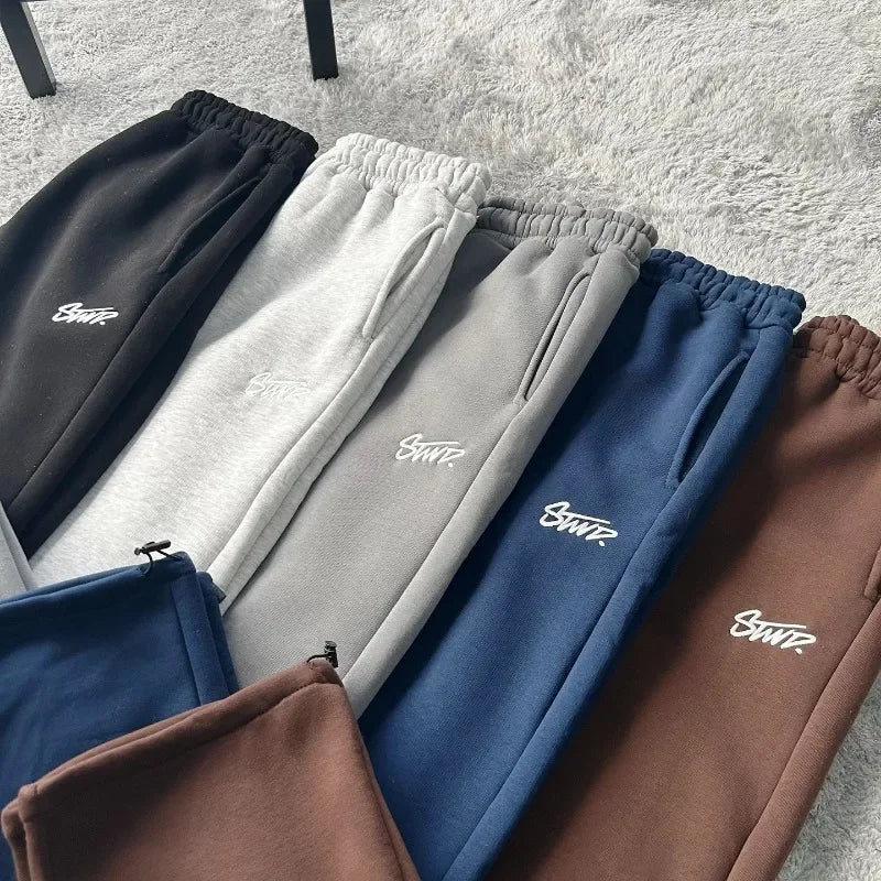 Street Casual Loose High-waisted Sweatpants Men Y2k Harajuku Hip-hop Fashion Versatile Oversized Trouser Women - Swefashionstore