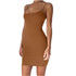 LIVA GIRL SUMMER Spaghetti Solid Strap MINI DRESS - Swefashionstore