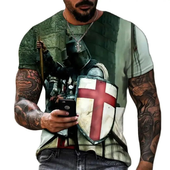 SUMMER Fashion Templar 3D Printed Men&