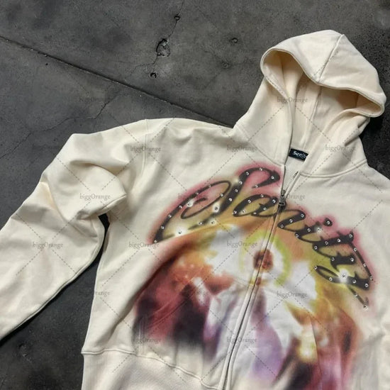 Hooded American Retro Sweatshirt Y2k - Swefashionstore