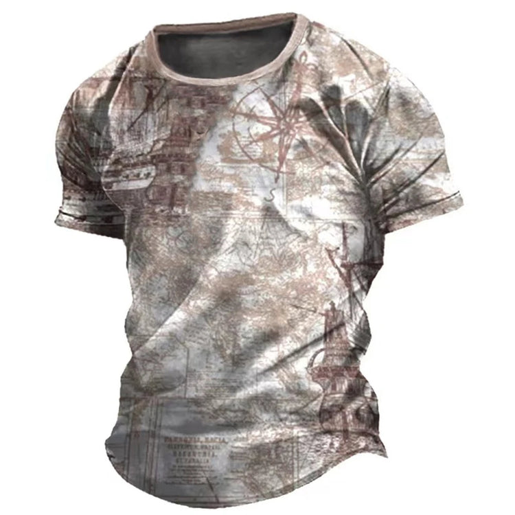 BESTSELLER Summer T-shirt Compass Printed - Swefashionstore