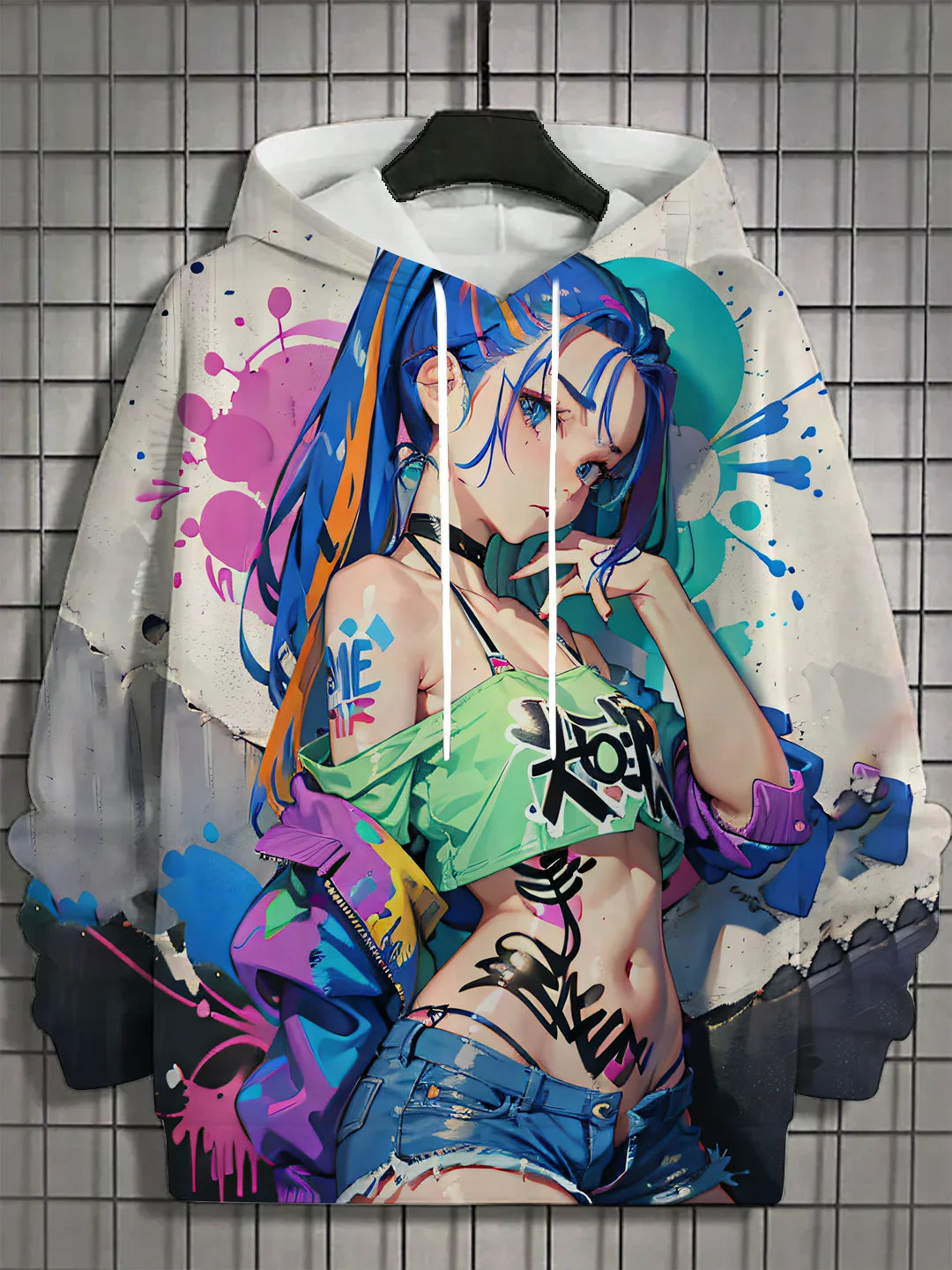 NEU Anime Fashion Bedruckte Designer Hoodies Lässige Sweatshirts