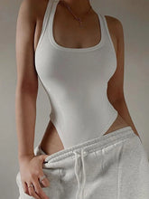 Sleeveless Knit BODYSUIT Summer Bodycon Off Shoulder Halter Tops - Swefashionstore