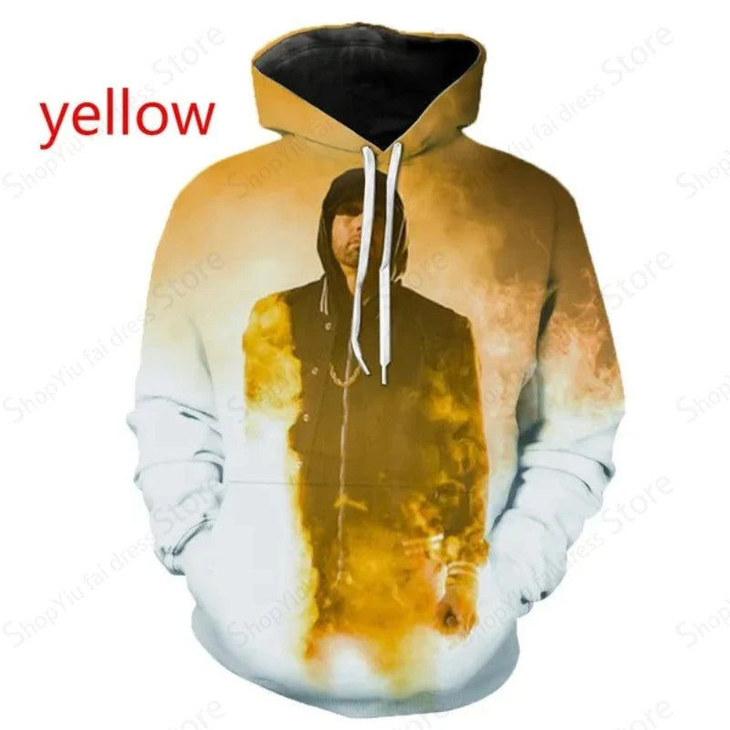 New Eminem 3d Printed-Graphic Hoodie Rock Tracksuit
