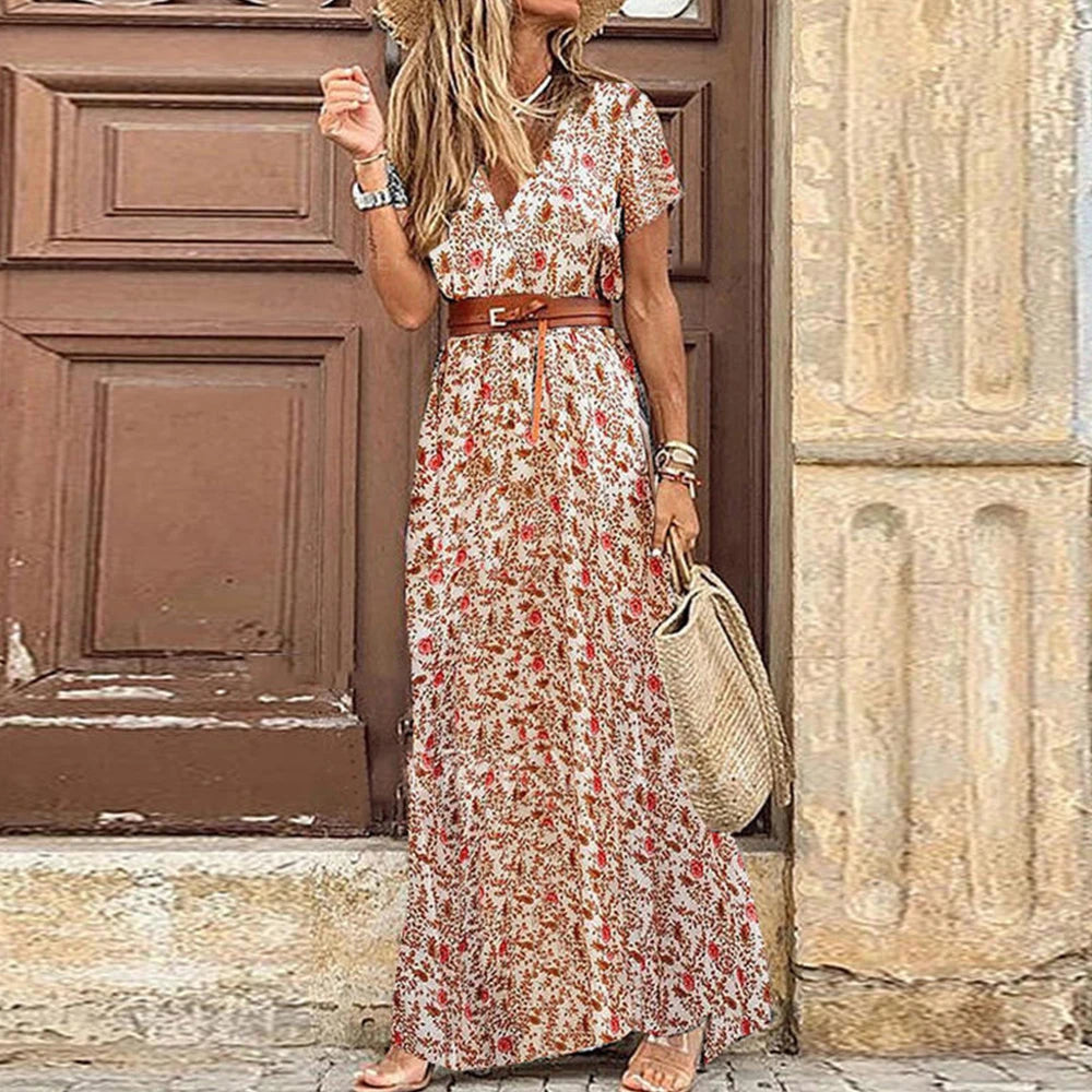 Long Dress for Women 2025 Summer Beach Bohemian Style