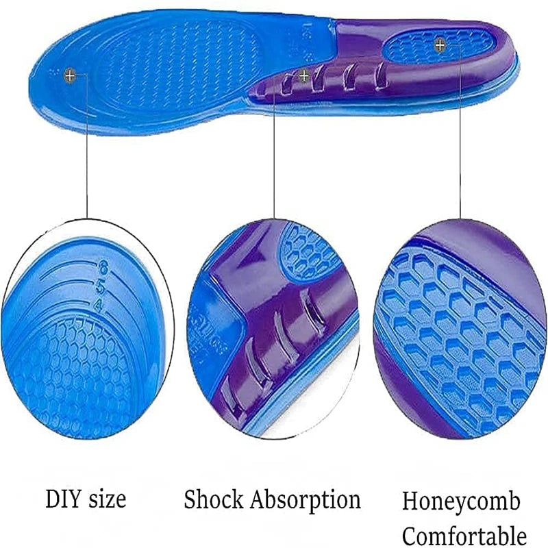 SILIKON-Einlegesohlen für Schuhe Orthopädische Fußgewölbeunterstützung