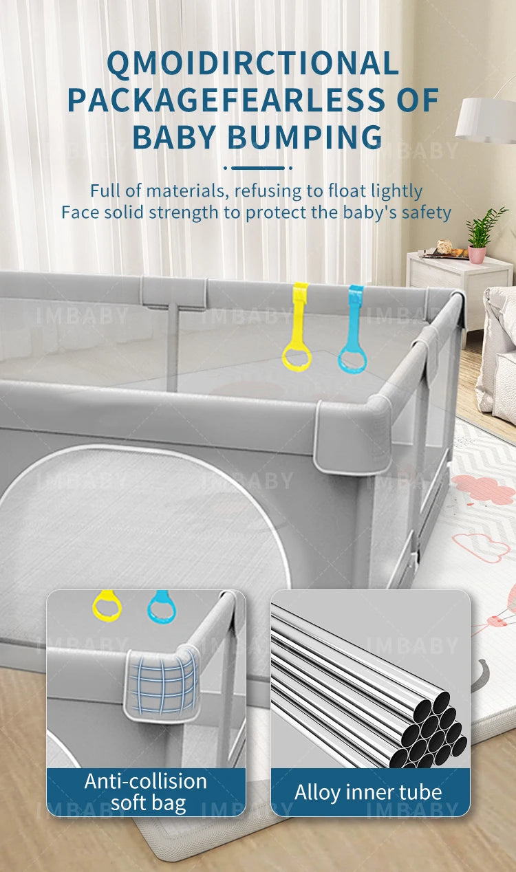 NEW Large Indoor Baby-Playground with PROTECTIVE Angle Activities FENCE for Baby