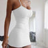 LIVA GIRL SUMMER Spaghetti Solid Strap MINI DRESS - Swefashionstore