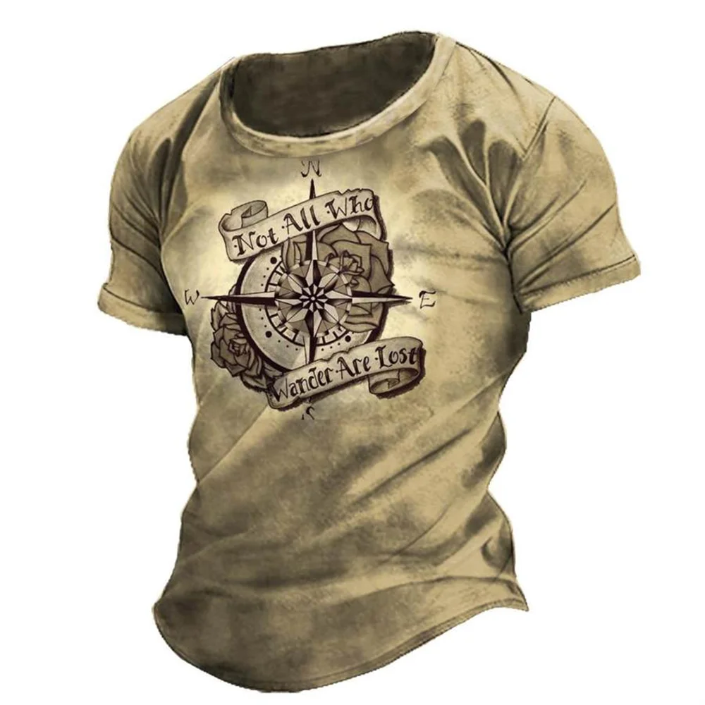 BESTSELLER Summer T-shirt Compass Printed - Swefashionstore