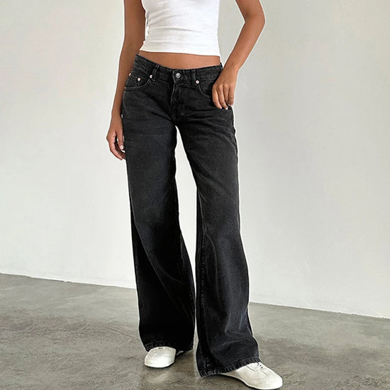 Harajuku Y2K Low Waist Baggy Jeans - Swefashionstore