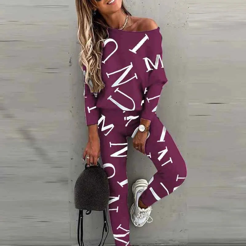 2-Piece Set of Sportswear Leggings Trousers for Casual Comfort and Active Lifestyle - Swefashionstore