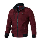 Jacket Men Fashion Casual Windbreaker Jacket Coat Men 2025 Spring Autumn New Hot Outwear Solid Stand Slim Jacket Mens - Swefashionstore