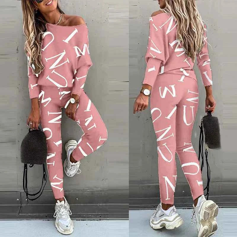 2-Piece Set of Sportswear Leggings Trousers for Casual Comfort and Active Lifestyle - Swefashionstore