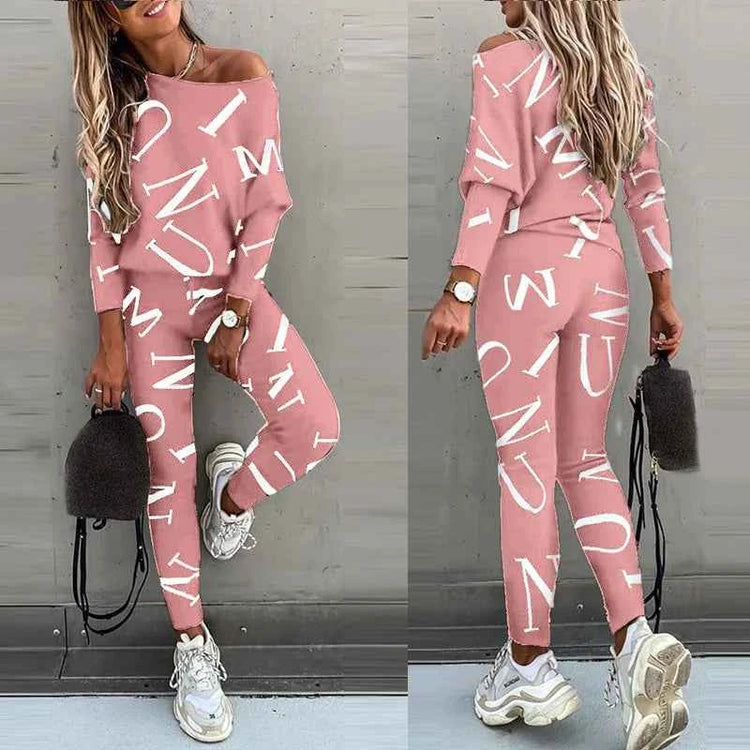 2-Piece Set of Sportswear Leggings Trousers for Casual Comfort and Active Lifestyle - Swefashionstore