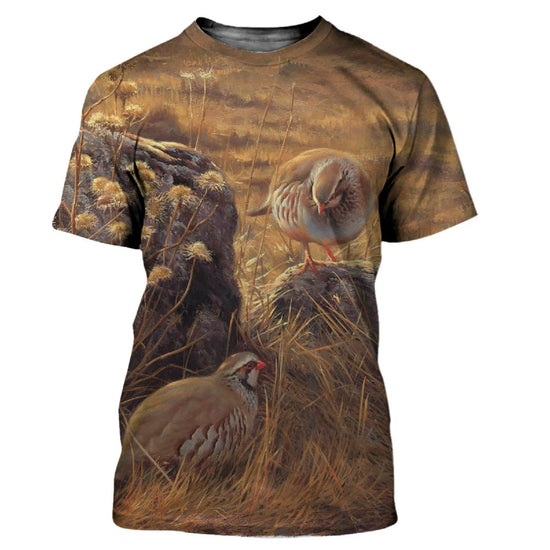Camouflage Hunting Animals Quail 3D Print - Swefashionstore
