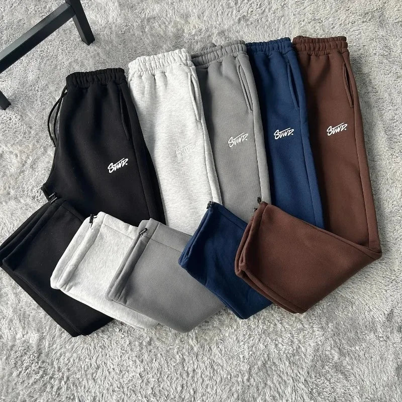 Street Casual Loose High-waisted Sweatpants Men Y2k Harajuku Hip-hop Fashion Versatile Oversized Trouser Women - Swefashionstore