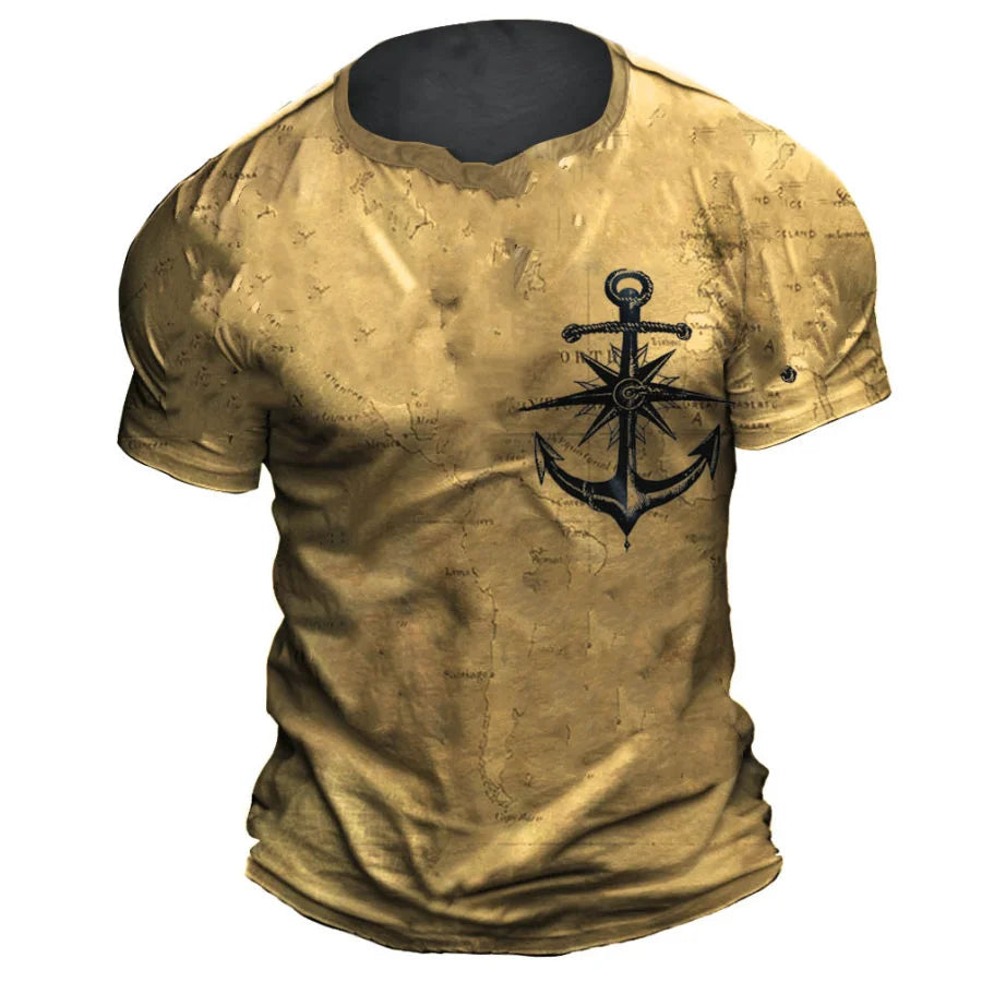 BESTSELLER Summer T-shirt Compass Printed - Swefashionstore